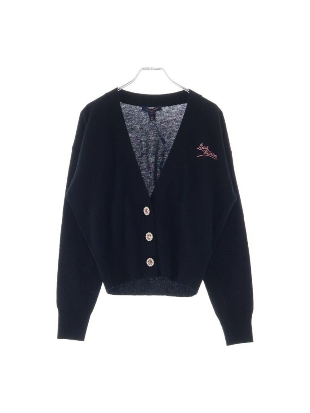 Louis Vuitton Signature Jewel Button Cardigan Black